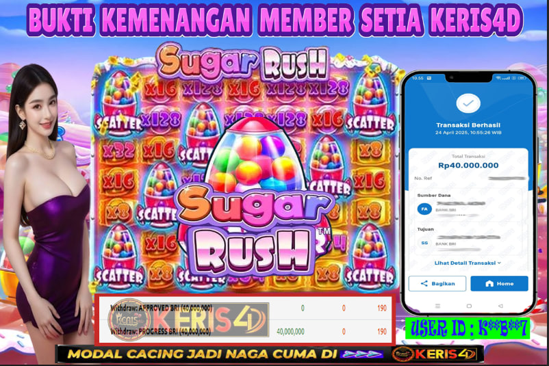 JACKPOT SLOT GACOR MAIN SUGAR RUSH 24 APRIL 2025